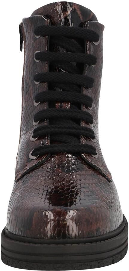 Solidus Dames veterboot Artikel 63109-30842 Extra breed Bruin krokolak