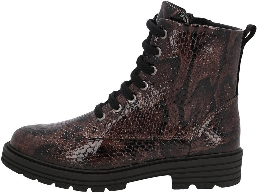 Solidus Dames veterboot Artikel 63109-30842 Extra breed Bruin krokolak