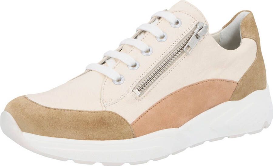 Solidus Solid 30546 Beige combi kleurige brede dames sneakers met rits - Foto 5