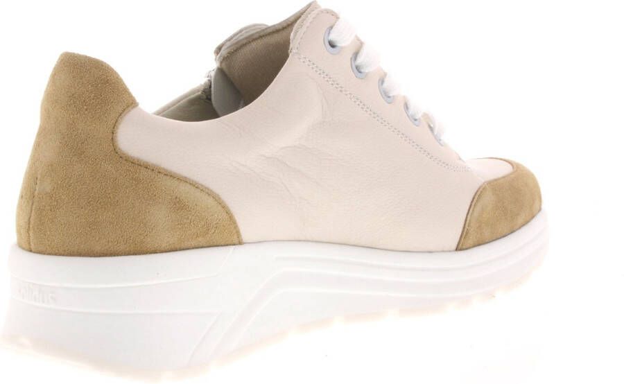 Solidus Solid 30546 Beige combi kleurige brede dames sneakers met rits - Foto 4
