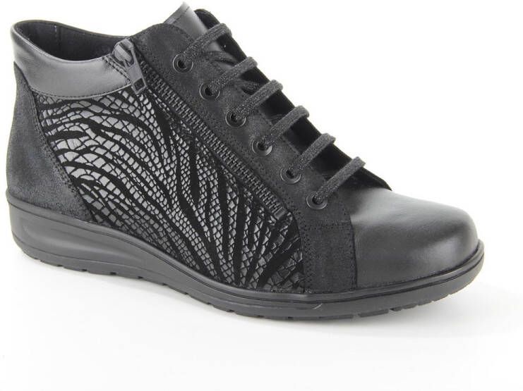 Solidus Dames Veterschoenen Solid -00999 Kate Zwart ½ - Foto 10