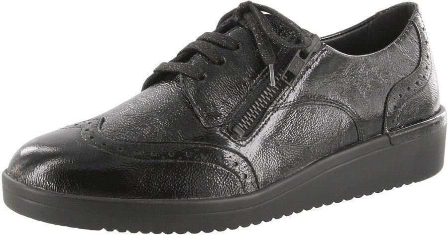 Solidus dames veterschoenen zwart