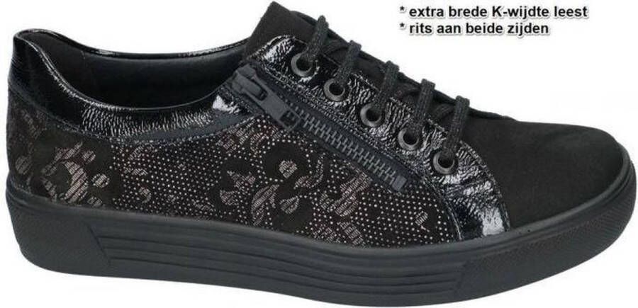 Solidus -Dames zwart comfortschoenen