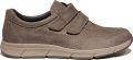 Solidus grijze heren sneakers met klittenbandsluiting - Bruin