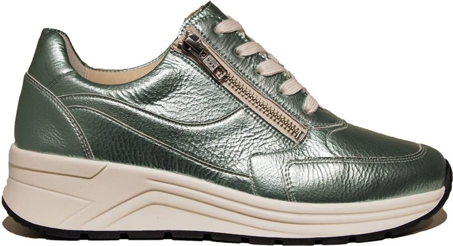 Solidus groene metallic dames sneakers
