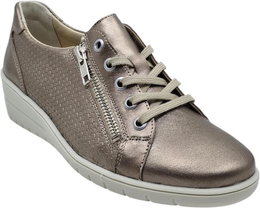 Solidus Helia akoya champagne dames veterschoen