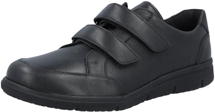 Solidus Solid 00091 Zwarte heren klittenbandschoenen met stretch wijdte K - Foto 3