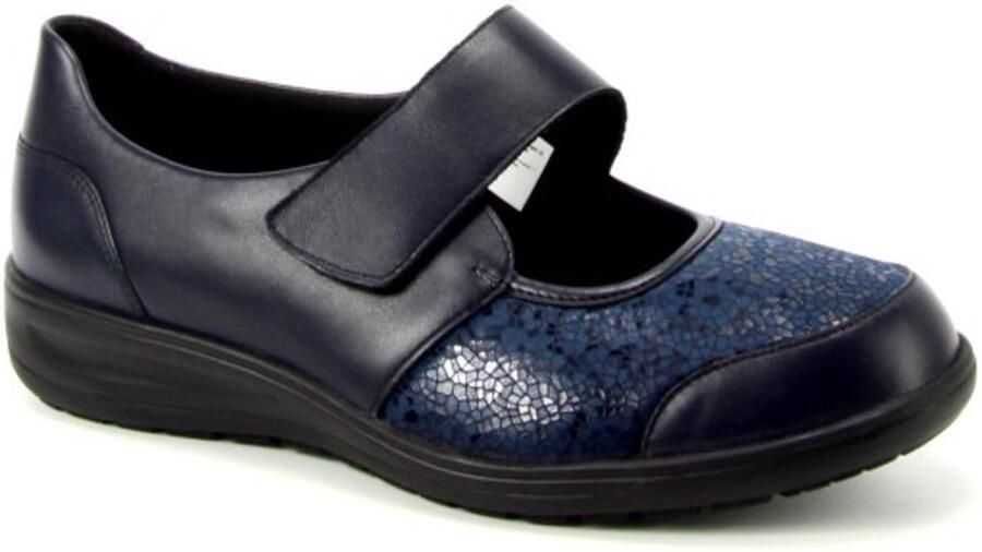 Solidus Solid Dames blauw donker ballerina's & mocassins