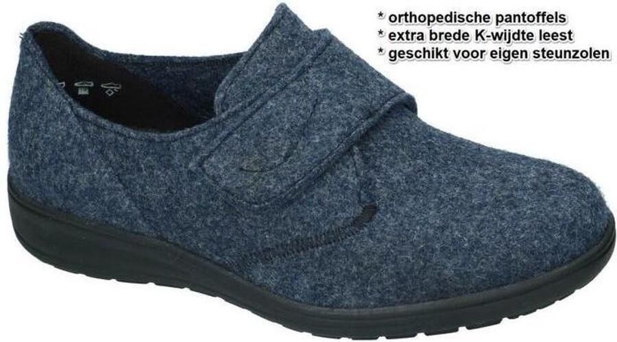 Solidus Kate Rewooly Ocean K-breedte Pantoffel voor steunzolen