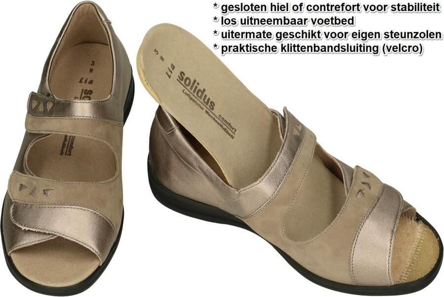 Solidus Solid Dames brons sandalen - Foto 3