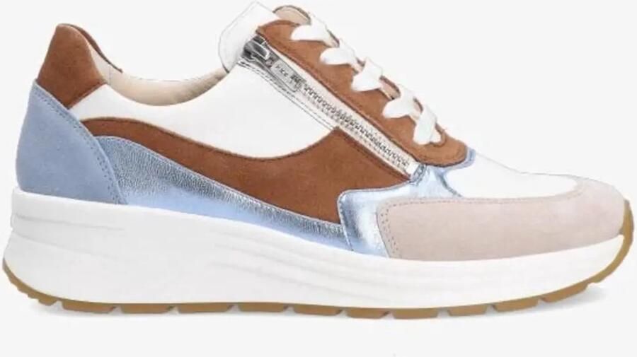 Solidus sneaker blauw bruin wit H Kleur Wit)