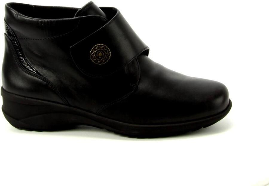 Solidus Solid 00701 Zwarte halfhoge klittenband boot wijdte K - Foto 2