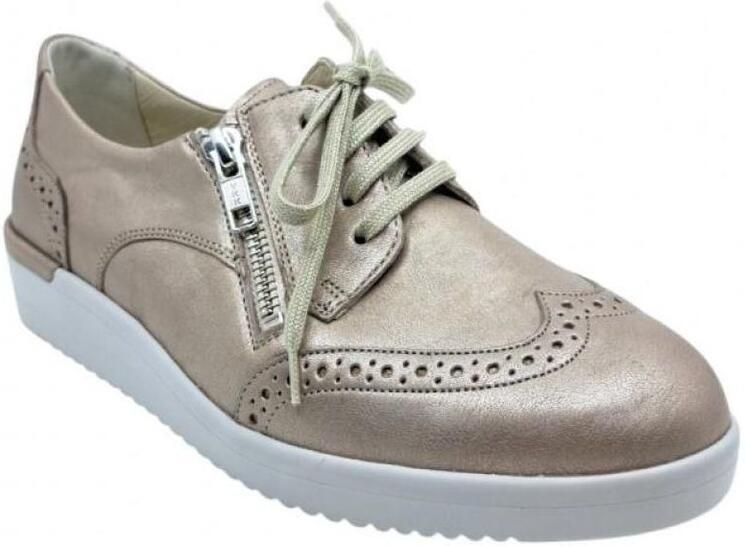 Solidus Solid champagne comfortabele dames veterschoen
