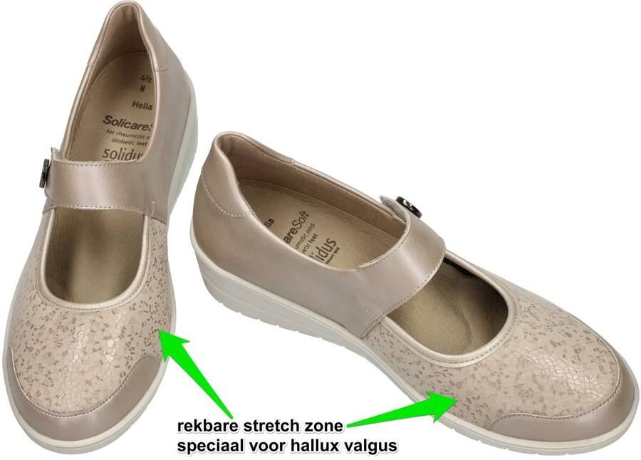 Solidus Solid Dames beige ballerina's & mocassins