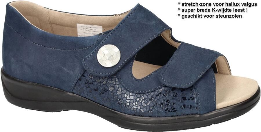 Solidus Solid Dames blauw donker sandalen