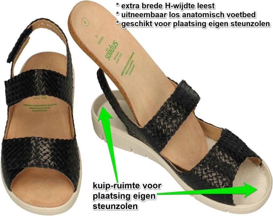 Solidus Solid Dames blauw donker sandalen - Foto 2