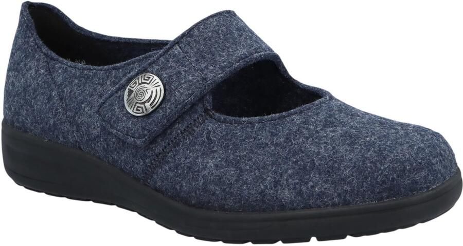 Solidus Blauwe Damesslippers Warm en Comfortabel - Foto 2