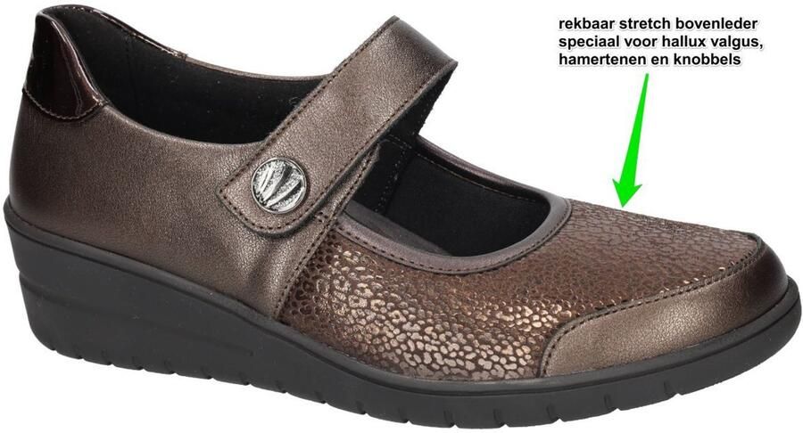 Solidus Solid Dames brons ballerina's & mocassins