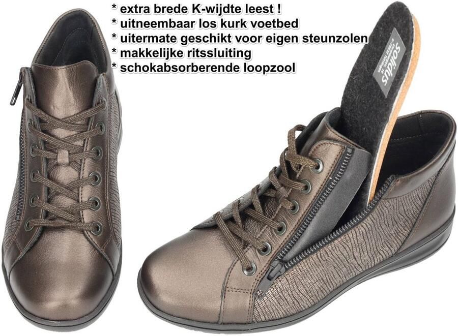 Solidus Solid Dames brons bottines