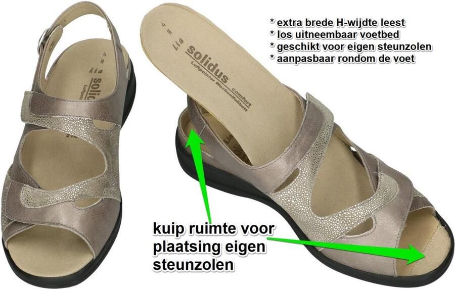 Solidus Solid Dames brons sandalen - Foto 2