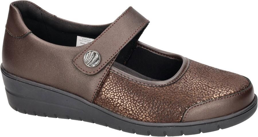 Solidus Solid Dames bruin donker ballerina's & mocassins