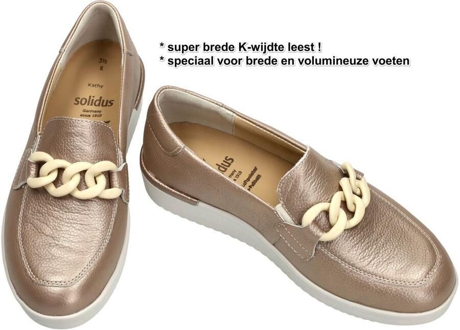 Solidus Solid Dames champagne ballerina's & mocassins