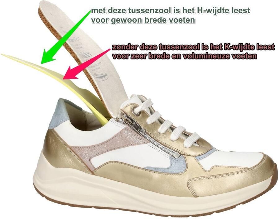 Solidus Gouden damessneaker comfortabel en stijlvol