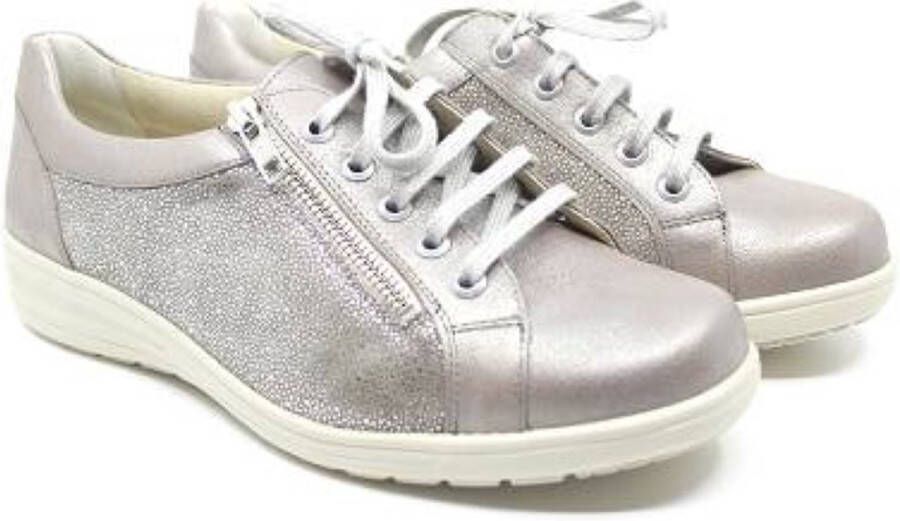 Solidus Solid 40448 Taupe combi brede dames veterschoenen wijdte K - Foto 4