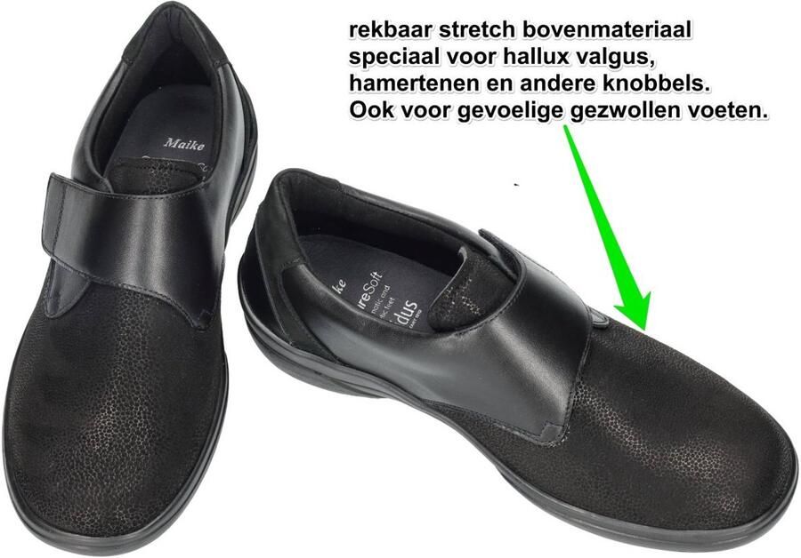 Solidus Solid Dames zwart ballerina's & mocassins