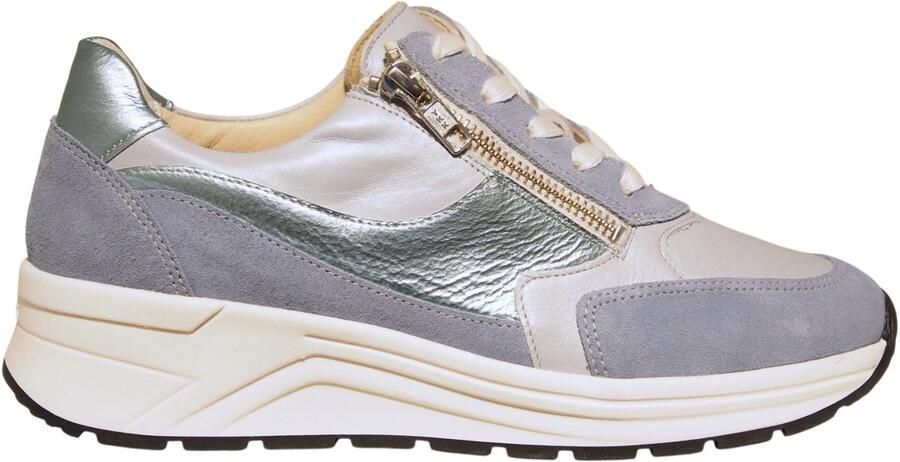 Solidus Solid Karma leren blauwe dames sneakers