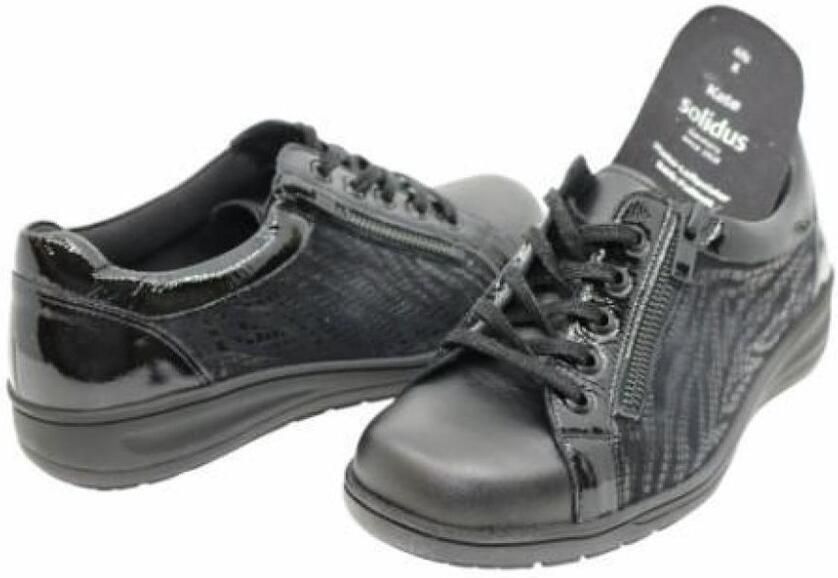 Solidus Veterschoenen kate vitello perlack schwarz