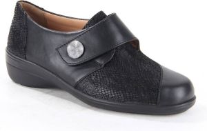 Solidus Zwarte Klittenbandschoenen Hedda Wijdte F