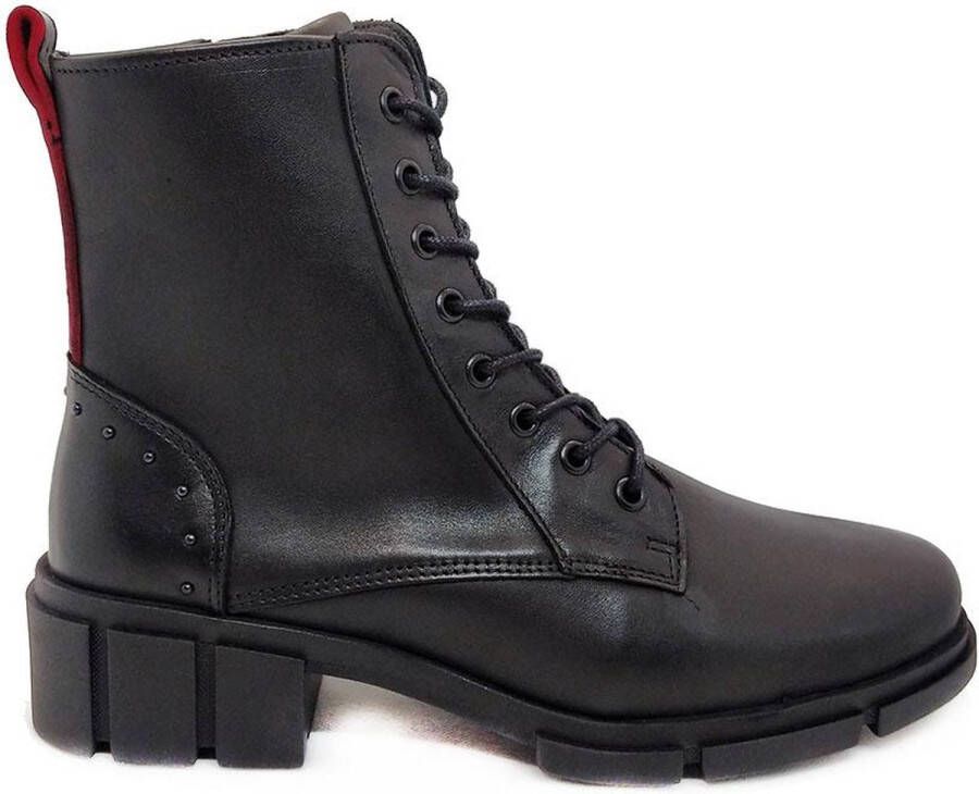 Solidus Zwarte Vetersboots Wijdte K