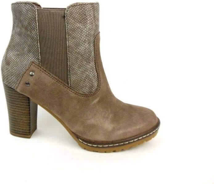 S.Oliver beige dames enkellaars met hak