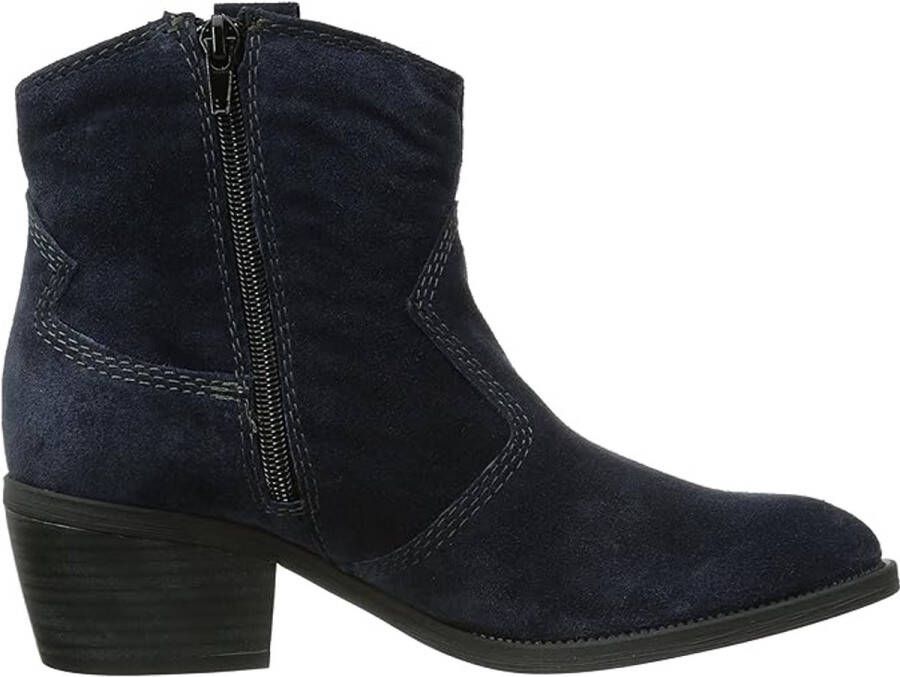 S.Oliver dames 25374 enkellaars bikerboots navy blauw