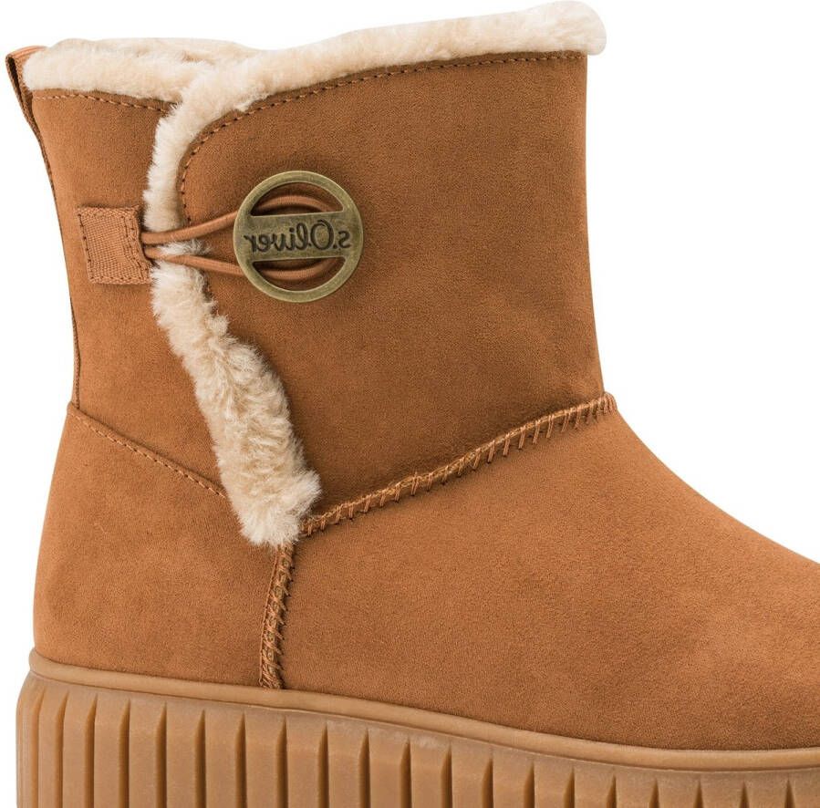 S.Oliver Bruine Casual Enkellaarsjes voor Vrouwen Brown Dames
