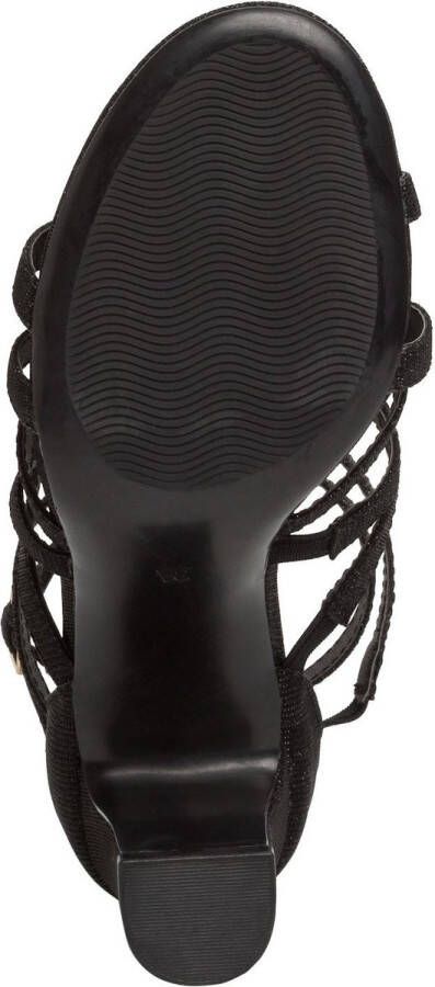 S.Oliver Sandalen Glitter zwart Textiel