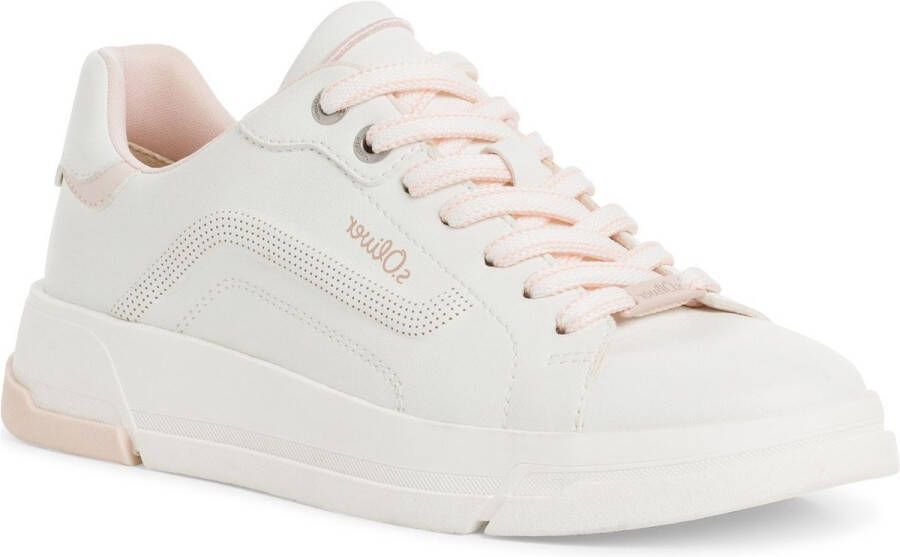 S.Oliver sneakers wit lichtroze