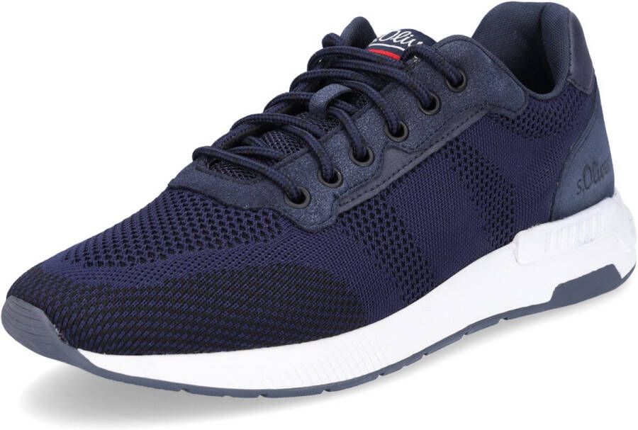 S.Oliver gebreide herensneaker marineblauw