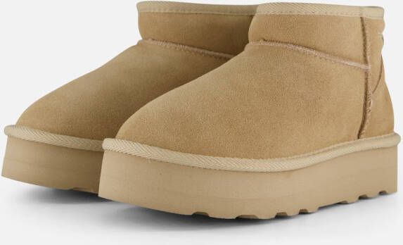 S.Oliver Plateau Gevoerde boots beige Suede Dames