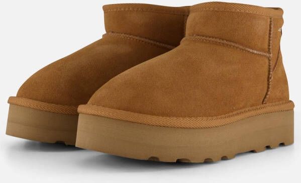 s. Oliver S.Oliver Plateau Gevoerde boots cognac Suede Dames
