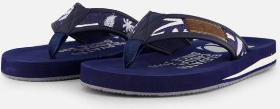 S.Oliver Slippers blauw Textiel