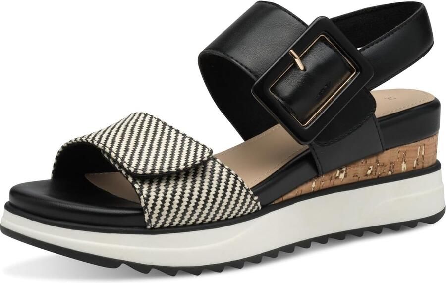Dames Sandalen met Wedge Hak Comfortabel & Stijlvol Zwart