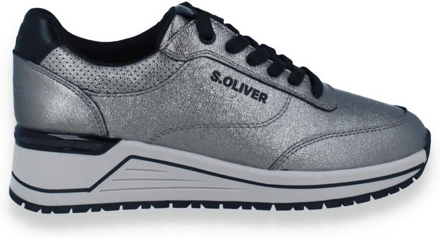 S.Oliver Dames Sneaker Pewter Taupe