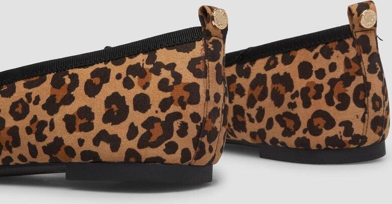 S.Oliver female Ballerina's met strik en leoprint