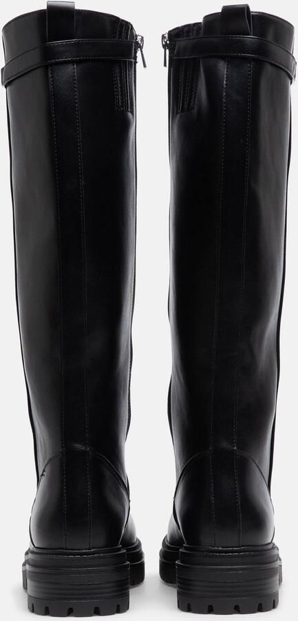 S.Oliver female Hoge laarzen in leerlook met gespdetails