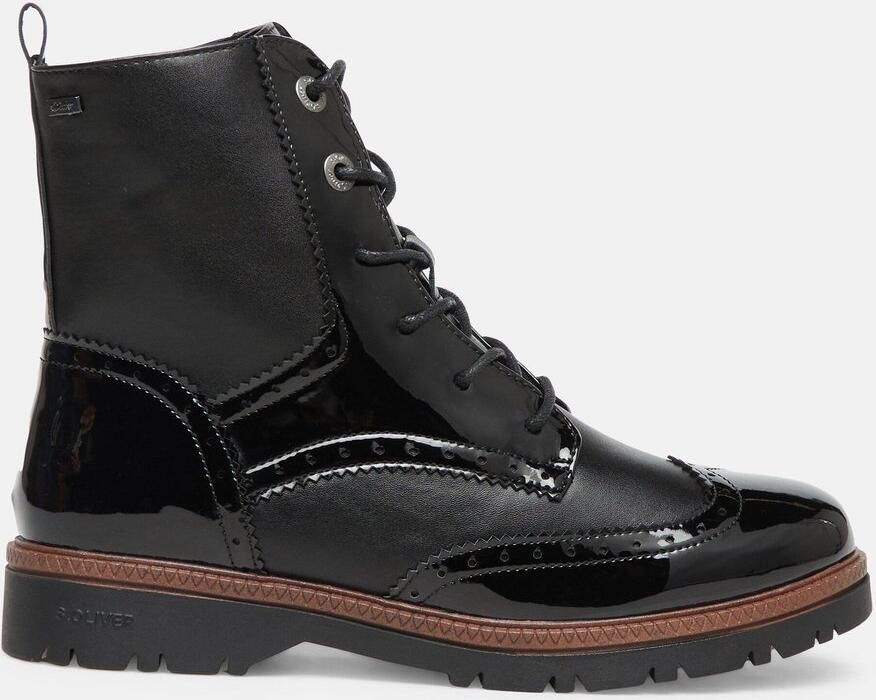 S.Oliver female Laarzen in laklederlook met stiksels
