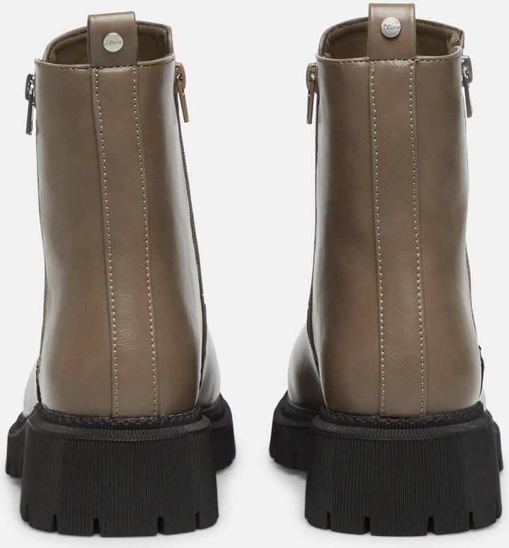 S.Oliver female Laarzen in leerlook met sieradenaccent