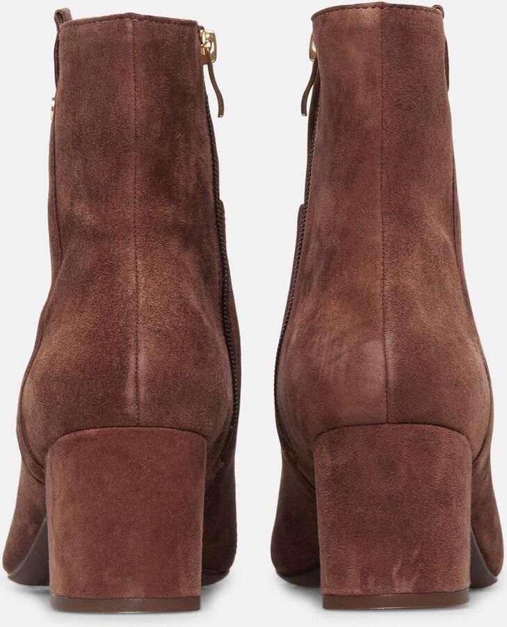 S.Oliver female Leren enkellaarsjes met blokhak