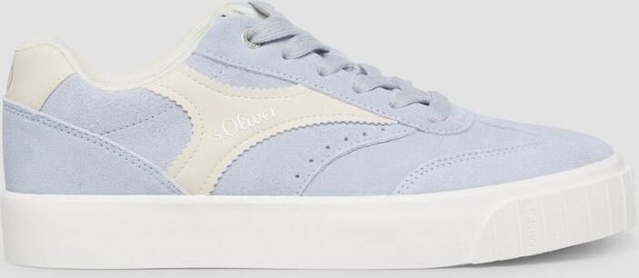S.Oliver female Leren sneaker met plateauzool